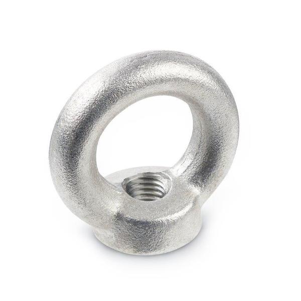 J.W. Winco Round Eye Nut, M10 Thread Size, Stainless Steel 582-M10-NI